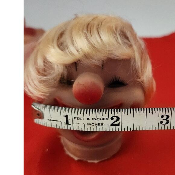 Vintage Lot of 2 Vinyl Clown Head for‎ Crafting NOS - Picture 5 of 6